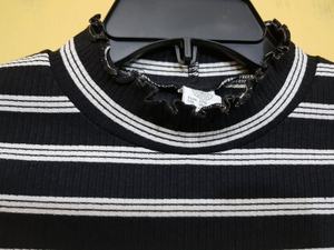 Camiseta a rayas de manga corta con cuello redondo para mujer, camisa 100% de algodón con estilo, orientada a la exportación, la más vendida - Product Image 4