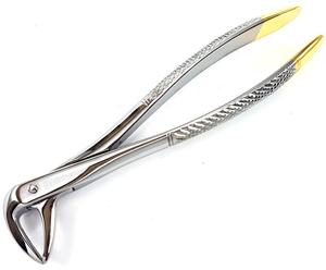 Pinza de extracción de mango dorado, cuidado dental, dentista - Product Image 3