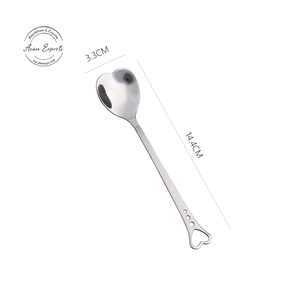 Cuchara de acero inoxidable con forma de corazón romántico Ideal para regalar cubiertos elegantes para té, café, postre y Decoración de cocina - Product Image 2
