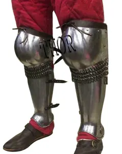 中世纪盔甲Gr屋檐骑士盔甲全护腿皮革护臂