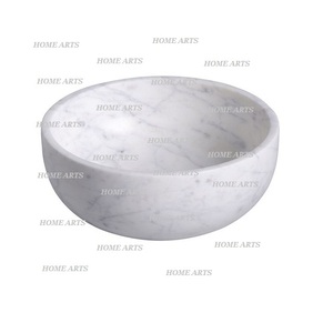 Bol de service en marbre de qualité supérieure forme ronde bol de service à dessert de taille personnalisée pour usage domestique - Product Image 6
