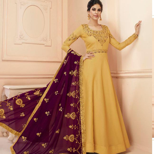 Atractivo último Salwar Kameez traje desgaste bordado piedra trabajo seda red mayorista vestidos Dupatta pakistaní señoras mujeres 500 étnico - Product Image 1