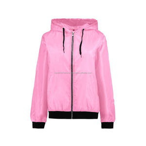 Best-seller Tendance décontractée HIWBJW1 Veste textile unie pour femme coupe-vent mode vente en gros OEM - Product Image 5