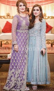 STUNNING FLOOR LENGTH DRESS EMBELLISH EMBROIDERY WITH CRYSTAL GLASS BEADS,DABKA,WORK for Party-WEAR/WEDDING@ 2022 - Product Image 2