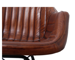 Silla de comedor de metal genuino Muebles industriales Restaurante Uso Estilo vintage Color natural/marrón - Product Image 4