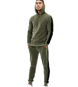 Survêtement pour hommes 2 deux pièces ensemble enfants personnalisé velours unisexe sportswear réfléchissant coupe slim polyester joggers survêtements homme - Product Image 1