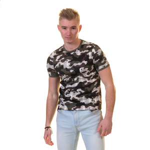 Camiseta de cuello redondo de algodón para hombre, Camisa lisa con diseño de logotipo personalizado oem, 100% - Product Image 4