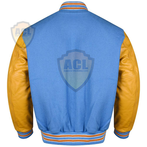 Chaquetas universitarias Letterman de alta calidad, cuerpo de lana, Mangas de cuero genuino, ropa de invierno, chaqueta elegante para hombre - Product Image 4