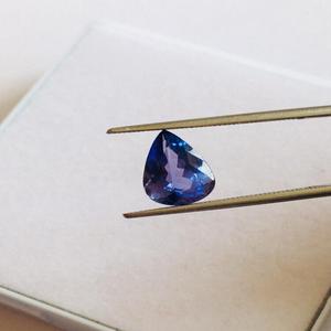 ลูกแพร์ tanzanite ธรรมชาติที่ได้รับการรับรองคุณภาพ AAA ขนาด10*7มม. สีฟ้าที่ยอดเยี่ยมพร้อมความมันวาวสำหรับการทำเครื่องประดับ - Product Image 4