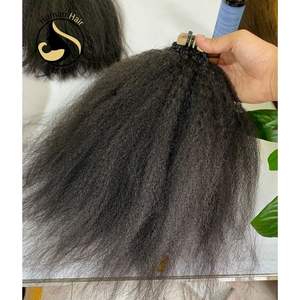Extensiones de cabello virgen brasileño negro Natural 100%, cinta recta Yaki de alta calidad en cabello humano - Product Image 2