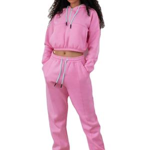 Nuevo chándal de mujer sólido de alta calidad Slim Fit ropa deportiva chándal ropa deportiva Jogger traje de entrenamiento mujer gimnasio chándal puffer chaquetas guantes sudaderas con capucha - Product Image 1