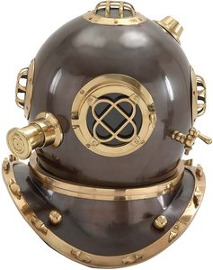 Casco de buceo de acero macizo y latón decorativo náutico de 16 pulgadas de Calvin handcraft - Product Image 1