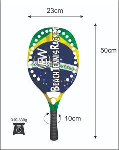 Raquetas de Tenis Playa y Raquetas de Pádel Personalizadas con Logotipos y Combinaciones de Colores 310-330g 50cm - Product Image 3