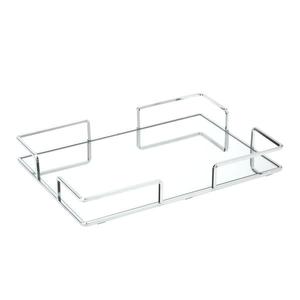 Eco-Friendly Designer <b>Mirror</b> Serving <b>Tray</b> Rectangle Shape Handmade Fancy Modern Luxury Dish Set Two Silver Color Luxurious - Product Image 2