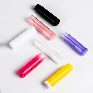Diy 4G 5G Kleurrijke Pp Lipstick Tube Clear Wit Zwart Roze Lippenbalsem Container