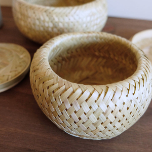 LA LUNE-Juego de cesta de bambú anidada con tapas, juego de cesta con tapa de bambú, producto de alta calidad, precio barato - Product Image 1