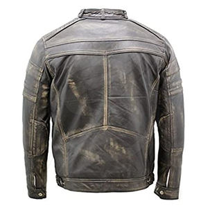 Chaqueta de cuero para ciclista de hombre con estilo personalizado de alta calidad, nuevo diseño con características protectoras y a prueba de viento para Motocross - Product Image 3