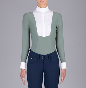 Chemises de vêtements équestres de haute qualité conçues pour des performances de confort en selle Chemises de spectacle d'équitation équestre Couche de base - Product Image 6