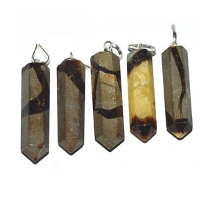 Colgantes y dijes de moda al mejor precio, colgantes de lápiz de jaspe septariano a la venta - Product Image 1