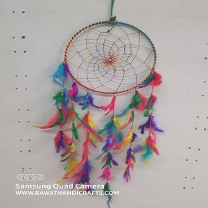 Atrapasueños de plumas bohemias, decoración del hogar de Metal, arte de pared colgante, dormitorio, sala de estar, artesanía, regalo de adorno de Navidad - Product Image 2