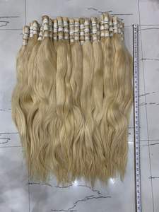 Venta al por mayor Raw Virgin Remy Human Hair Unwefted Bulk con Color Natural Double Drawn Indian Single Unit Bag Wave Style - Product Image 6