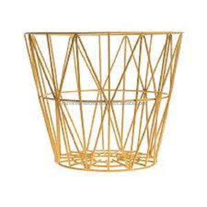 Vente en gros Plaqué or Panier de rangement créatif pour légumes et fruits Panier de fruits en fil de fer pour la cuisine - Product Image 1