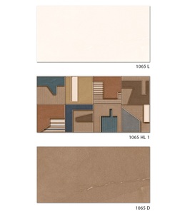 Carrelage céramique 30x60cm décoration murale extérieure colorée marron beige design ancien - Product Image 1