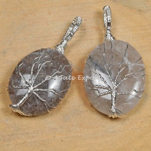 Smokey-Colgante envuelto en alambre de plata de cuarzo, novedad - Product Image 5