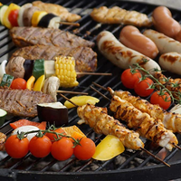Brochettes de barbecue en bambou de 28 cm de long, résistantes à la chaleur, faciles à nettoyer, usage commercial, bâtonnets en bois pour barbecue Teppo
