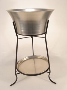 Bañera de fiesta de bebidas de cobre con soporte para uso en bar de hotel - Product Image 5