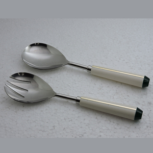 Poignée ronde en pierre de marbre en résine et acier inoxydable Serveur à salade accessoires de cuisine gadgets de cuisine - Product Image 2