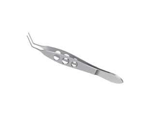 Instrumentos quirúrgicos Faulkner Pinzas de sujeción para lentes Mordazas lisas redondas Acero inoxidable 10 cm - Product Image 4