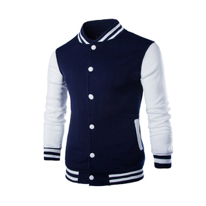 Chaqueta de béisbol informal para hombre y mujer, chaqueta personalizada de algodón y poliéster, venta al por mayor - Product Image 5