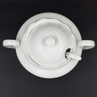 Vente en gros, vente chaude, soupière en porcelaine blanche en céramique de 3-4L, couleur personnalisée