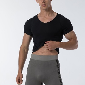 Mens <b>Compressed</b> T <b>Shirt</b> Fashion <b>Design</b> Slim Fit Short Sleeve Sportswear t <b>Shirts</b> with <b>Custom</b> Printing Services - Product Image 5