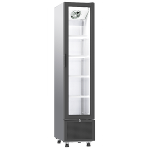 Refrigerador Comercial Vertical de 348 L con Puerta de Vidrio, Una Sola Temperatura, Enfriamiento por Aire, Exhibición de Bebidas, 5 Estantes para Bebidas - Product Image 1