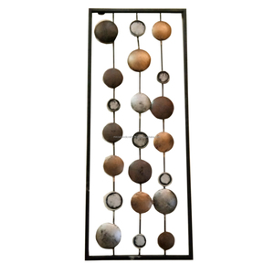 Décor mural en fer abstrait et moderne, décor de haute qualité, couleur noir et métal, tendance et Unique, décoration style contemporain - Product Image 3