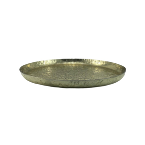 QAMAR OVERSEAS Bandeja de Servicio Redonda de Metal Repujado, Elegante y Hecha a Mano, para Uso Doméstico y en Restaurantes/Catering, Tamaño Personalizado - Product Image 4