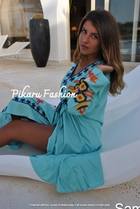 2024 dubaï arabe perlé à manches longues robe caftan marocain musulman robe brodée à la main - Product Image 6