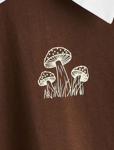 Sudadera con cuello tipo Polo con estampado de seta para mujer y niña, ropa para Parte Superior Femenina, con estampado de dibujos animados y hombros descubiertos - Product Image 3