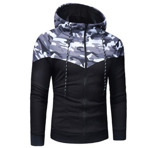 Conjuntos de camuflaje estampados para hombre, chaqueta informal de retales para Fitness, chándal, ropa deportiva, sudadera, pantalones, traje, 2 uds. - Product Image 4
