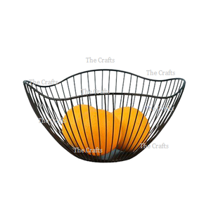 Cesta de frutas de color negro de hierro Tazón con vajilla de mayor calidad Tazón de verduras y frutas a los precios más bajos - Product Image 3