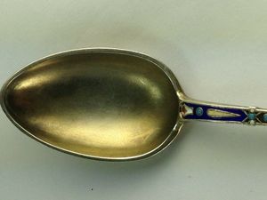 Lot de 6 cuillères de mariage en acier inoxydable à poignée en laiton design feuille d'Inde, parfaites pour les accessoires de salle à manger d'hôtel à la maison - Product Image 4