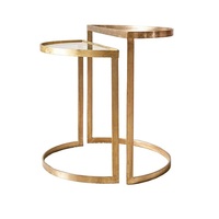 Table d'angle ronde en fer forgé, design rare moderne, pour salon et hôtels, vente en gros