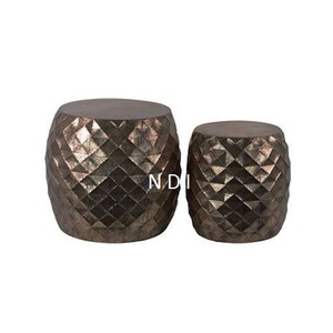 Home Furniture Accessories Copper Antique Finishing Metal <b>Stool</b> Bar Or Garden Sitting Bench <b>Stools</b> - Product Image 1
