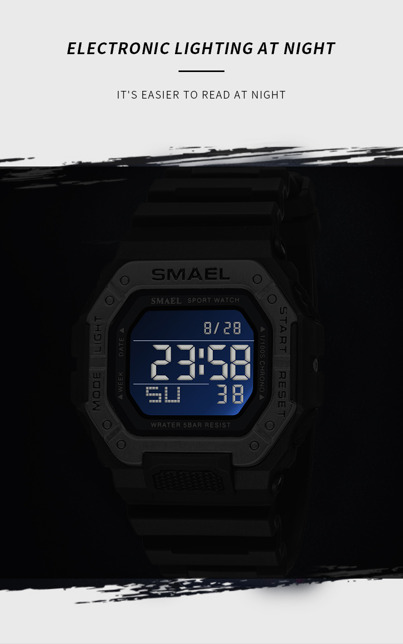 Best selling digital watch for kids colorful SMAEL 8059 fashion water resistance sport watch children