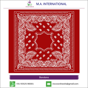 Bandana en coton orange avec motif Paisley et étoiles, style traditionnel pour adultes, utilisable toute l'année - Product Image 4