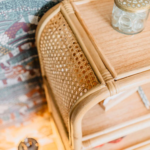 Bibliothèque de canette Vintage en rotin, bibliothèque de canne en rotin faite au Vietnam, offre spéciale - Product Image 3