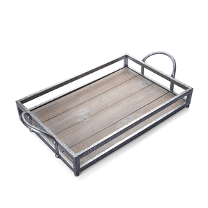 Ancienne ferme hexagone pouf plateau de service taille personnalisée bois acier acier inoxydable fer avec conception hexagonale - Product Image 2