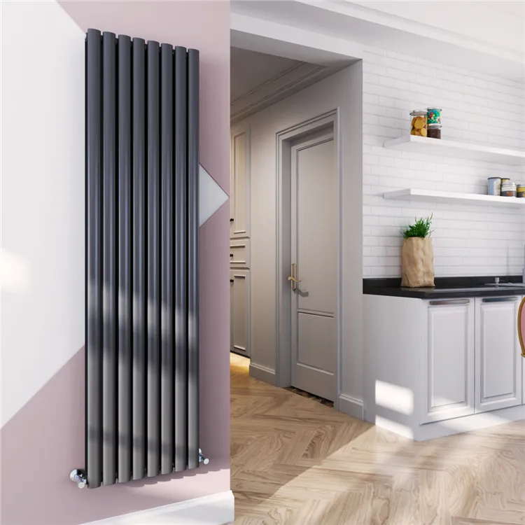 AVONFLOW Anthracite Powder Coated Steel Panel Vertical Bathroom Design Radiators